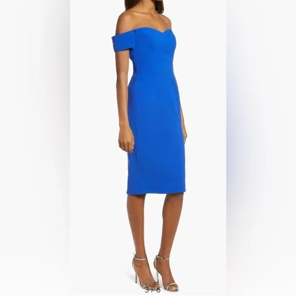 strapless open back dress Dress the Population Kailyn Strapless Lace Midi Dress DDR366